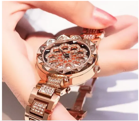 STARRY WOMEN STEEL CHAIN ROTATING LUXURY WATCH